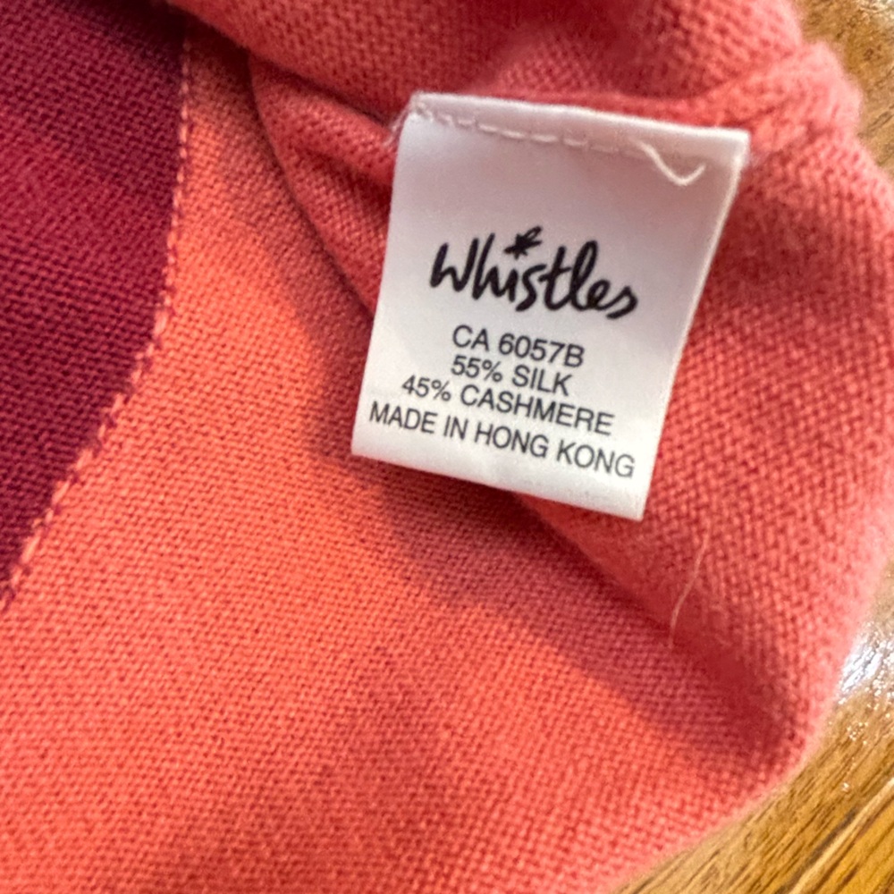 Vintage Y2K Whistles Silk Cashmere Heart Cardigan - Picture 8 of 12